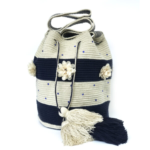 Mochila wayuu - beige/blue