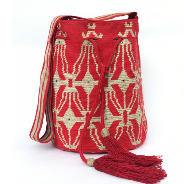 Mochila mediana wayuu - red